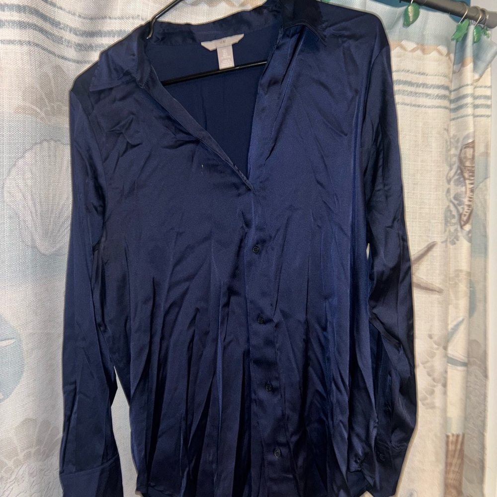 H&M Navy Blue Blouse